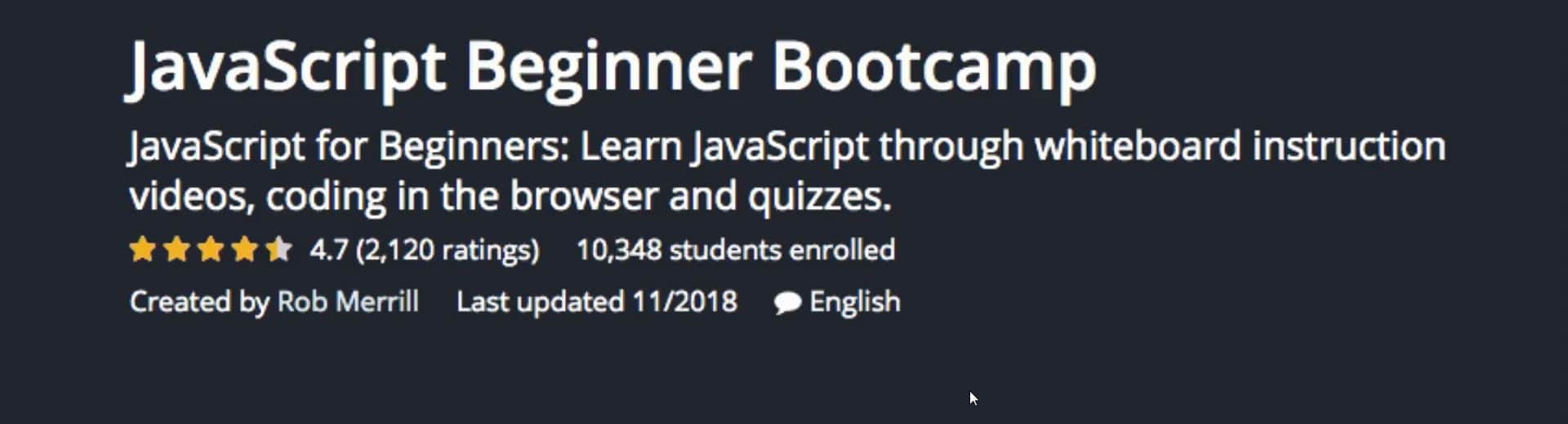 Best JavaScript courses on Udemy: Top 25 selection